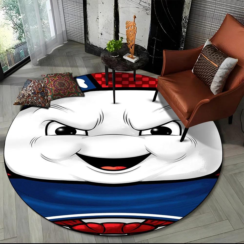 26 Style New G-Ghostbusters Horror Movie Cartoon Round Carpet Rug for Bedroom Living Room Sofa Decoration,pet Decor Floor Mat