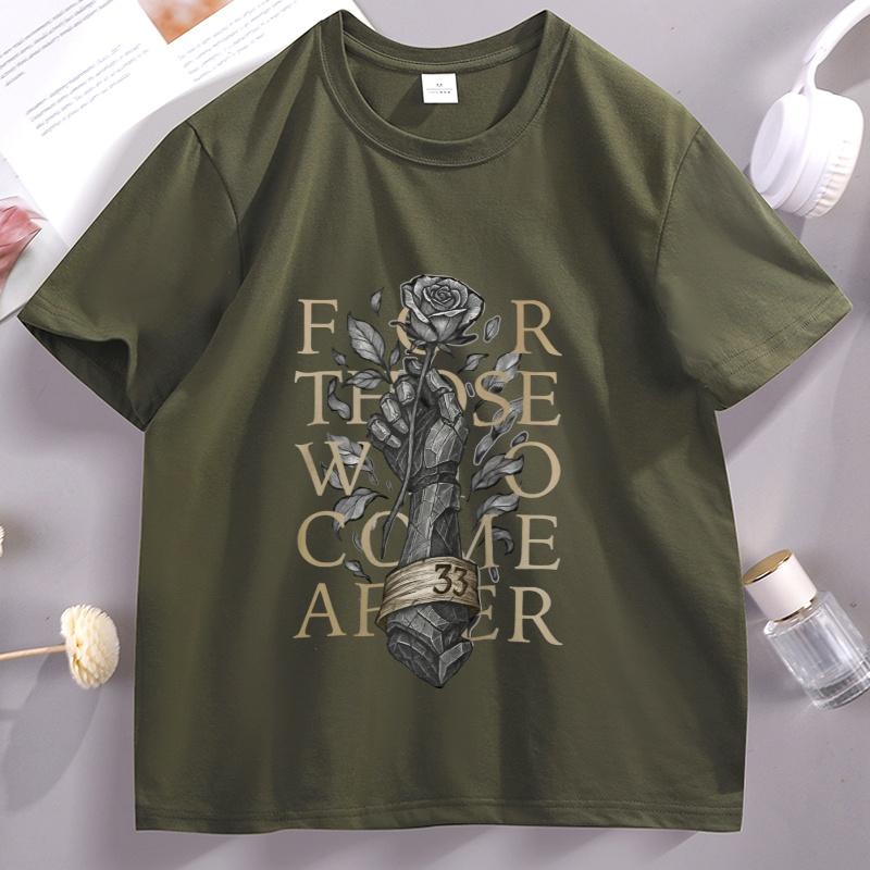 Expedition 33 Tshirt Unisex Women Casual for Those Who Come After Vintage Tshirt Casual Cotton Short Sleeve Round Neck Tees