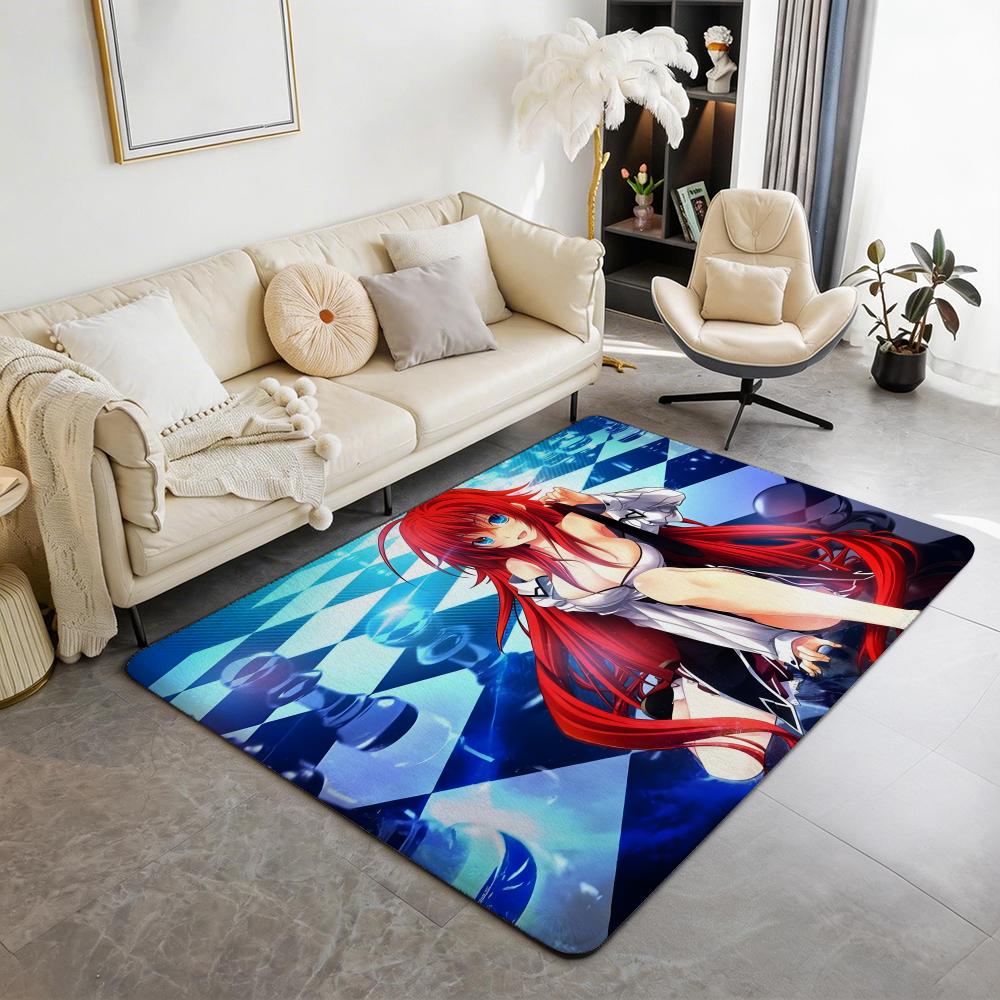 Anime H High School DxD Floor Mat Eco Flannel Doormat Non Slip Odorless Indoor Floor Rug Soft Short Plush Home Mat