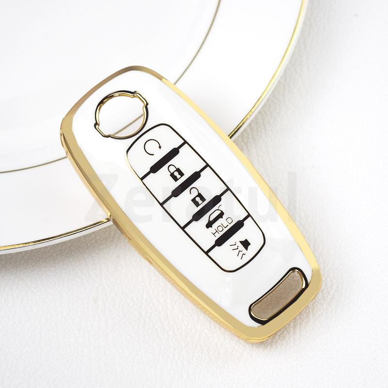 4/5 Buttons Auto Shell Fob Holder For Nissan X-Trail T33 Kicks Qashqai J12 Juke Teana Altima Ariya Tpu Car Key Case Cover Bag