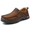 Men's Cowhide Plus Size Loafers Men's Casual Leather Shoes Outdoor Hiking Shoes