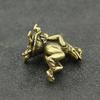 Retro messing skilpaddefrosk miniatyrstatue skrivebordsdekorasjon dekorasjon hjemmedekorasjon bronseskulptur