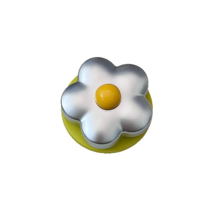 Korean 3D Silver Floral Magnetic Phone Holder for MagSafe - Strong Desktop Grip