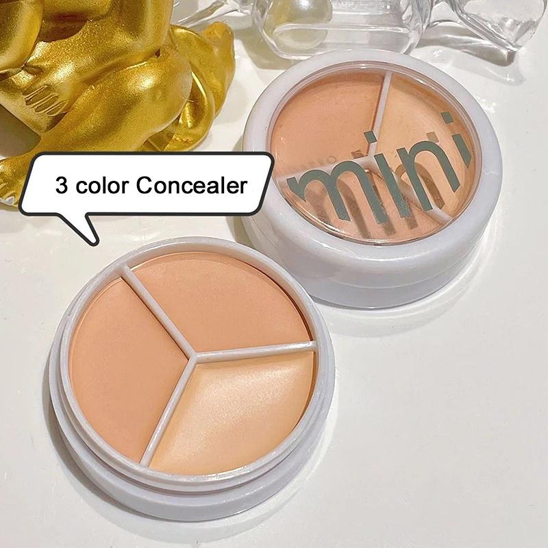 1PC 3 Color Concealer Palette Cream Multifunction Waterproof Texture Covers Acne Dark Circles