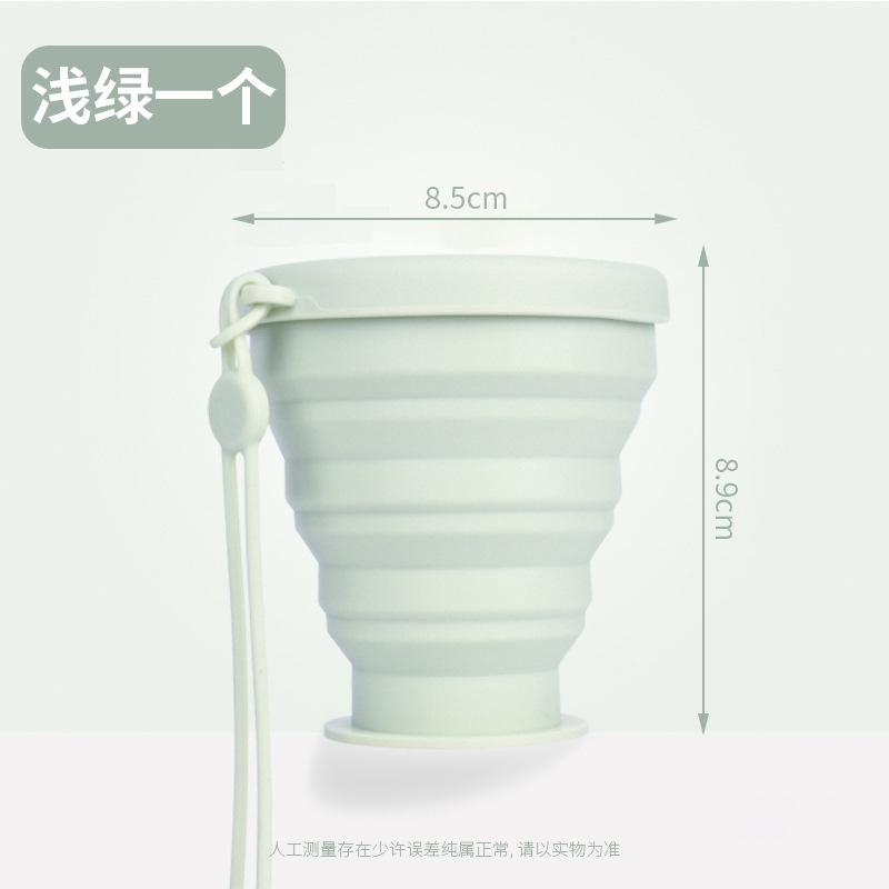Collapsible Portable Travel Cup Foldable Silicone Water Cup Space Saving Design Lightweight Outdoor Drinking Cup with Lanyard One Size