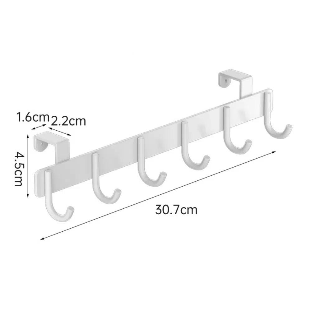 

Double Hook Kitchen Hooks Without Punching Cutlery Organizer New Cabinet Door Back Hook Kitchen White single hook