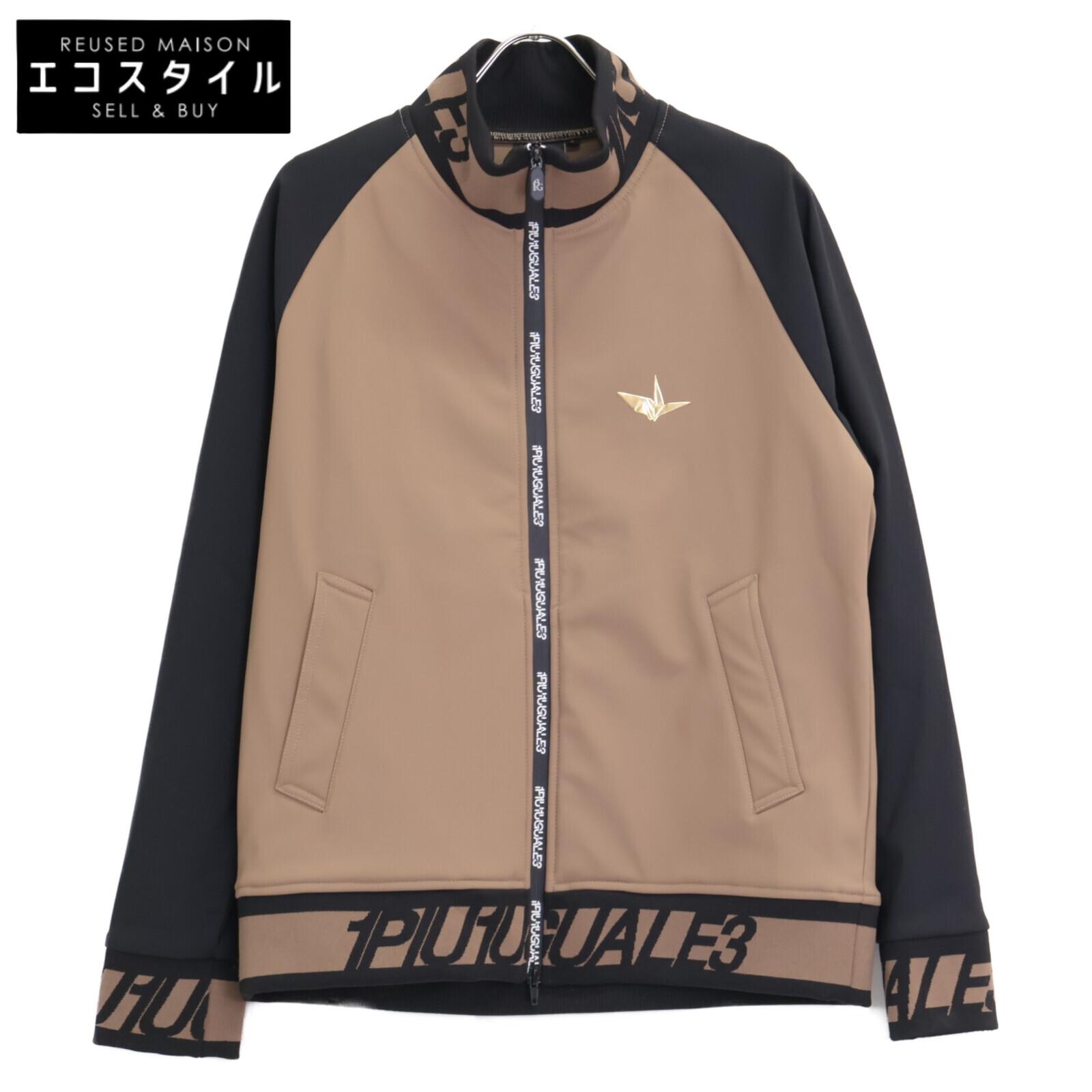 

1piu1uguale3 Бежевый x Черный 113 Гольф Трак Куртка Куртка V Коричневый x черный Б/у