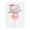 Cartoon Animal Pink Balloon Giraffe Elephant Decorative Painting Simple Home Porch Living Room Painting Canvas Painting Oil