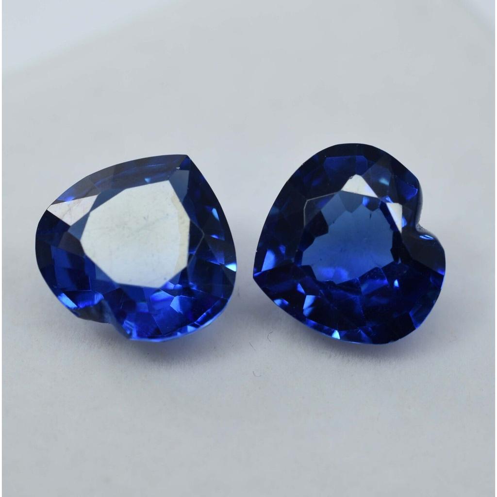 Natural Blue Tanzanite Loose Gemstone 16 Ct Tanzanian Heart Cut Pair for Jewelry Making and Crafts