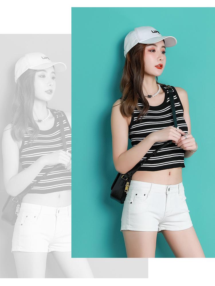 Women's Low-Rise Sexy Nightclub Jeans and Crop Top Set - Japanese AV Style, Elastic Fit, Perfect for Summer & Winter