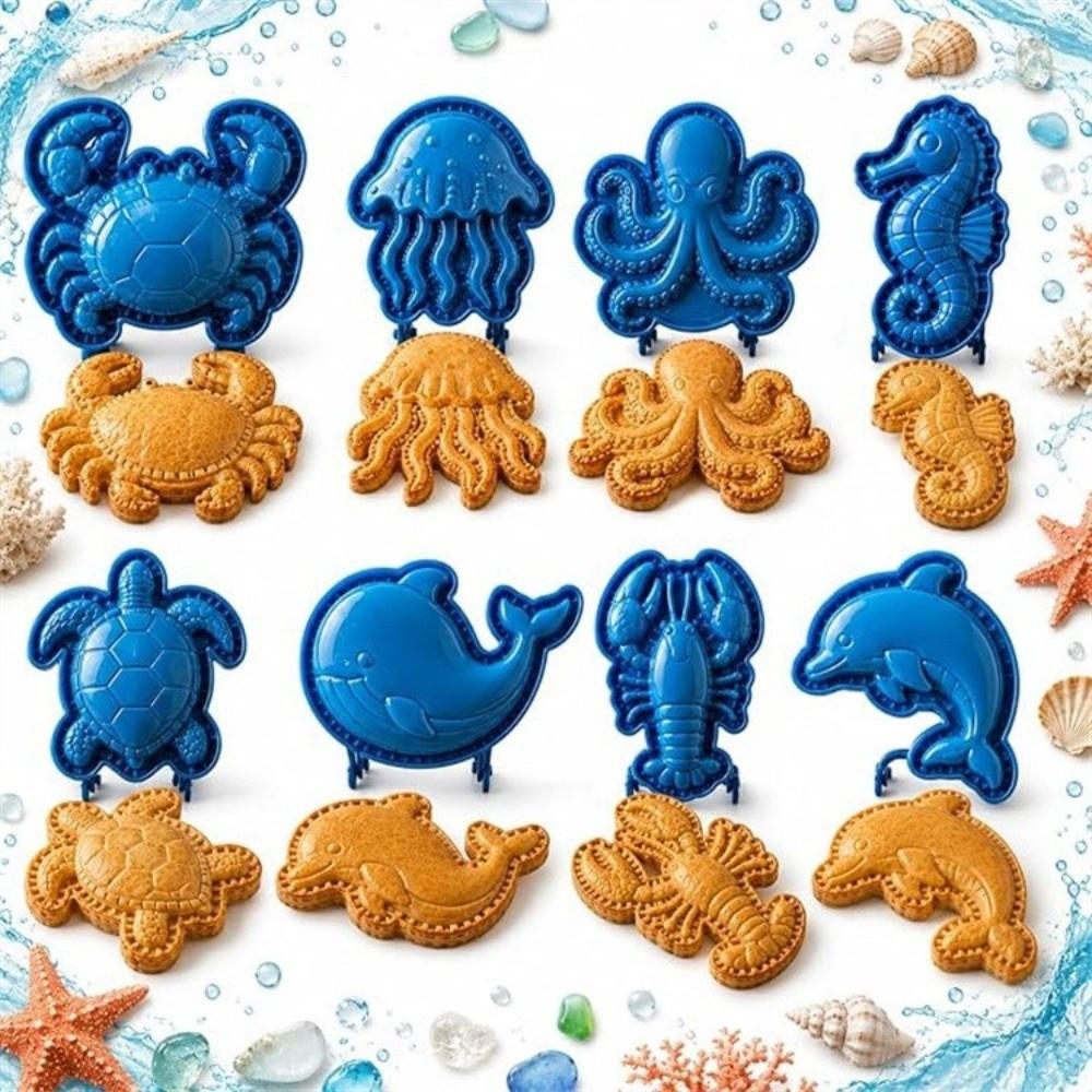 Sea Life Ocean Filled Pie Press Collection DIY Cookie Emboss Mold  Home Kitchen Baking
