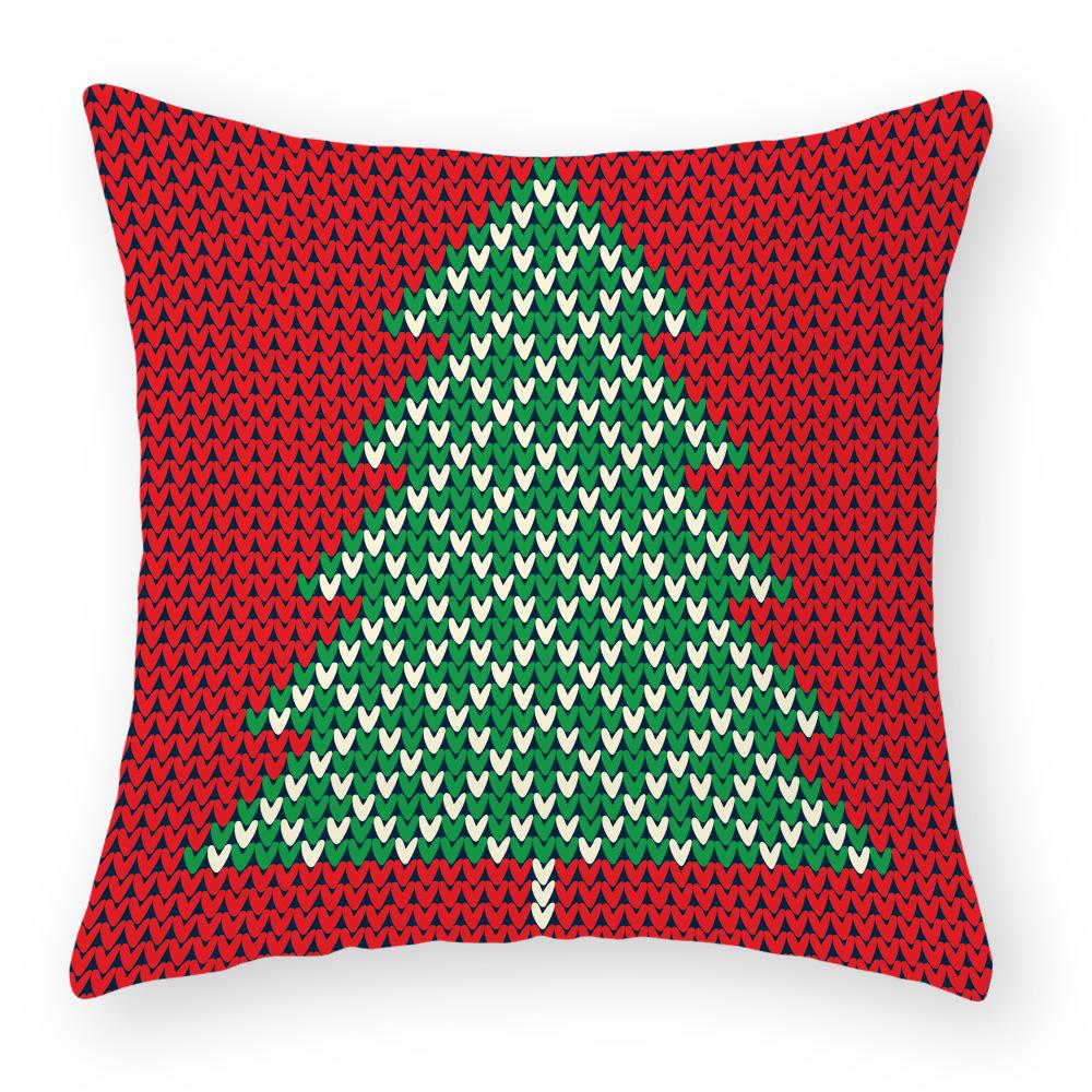 Kissenbezug aus Baumwolle und Leinen Weihnachtskissenbezug Nachttischkissenbezug Feiertagskissenbezug