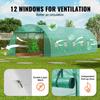 Walk-in Tunnel Greenhouse 29.2x9.7x6.5ft Galvanized Frame PE Cover Green