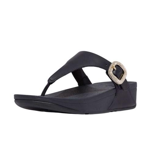 Fit Flop Womens/Ladies Lulu Crystal Leather Buckle Sandals