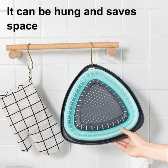 Foldable Basket Kitchen with Hanging Holes Drain Strainer