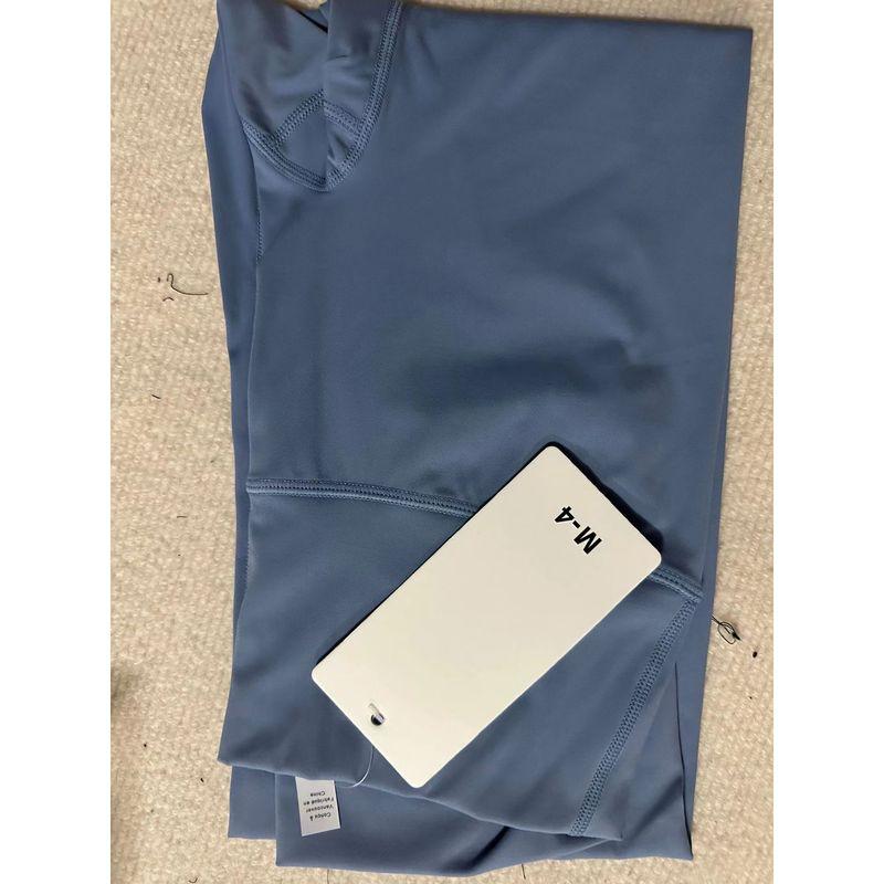 

Guangzhou Tonghua Clothes Co., Ltd. New Yoga Clothes Awkward Sports High Waist Nude Feel Trousers Nude Feel T Shape Lake Blue M