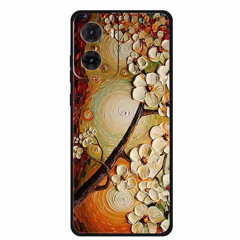 3D Emboss Case For Motorola G06 Phone Case Flowers Shockproof Soft Silicone Coque For Motorola E15 G05 G06 Power Back Cover Case