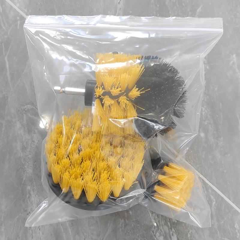 3-Piece Electric Drill Brush Head Set for Home & Car Cleaning