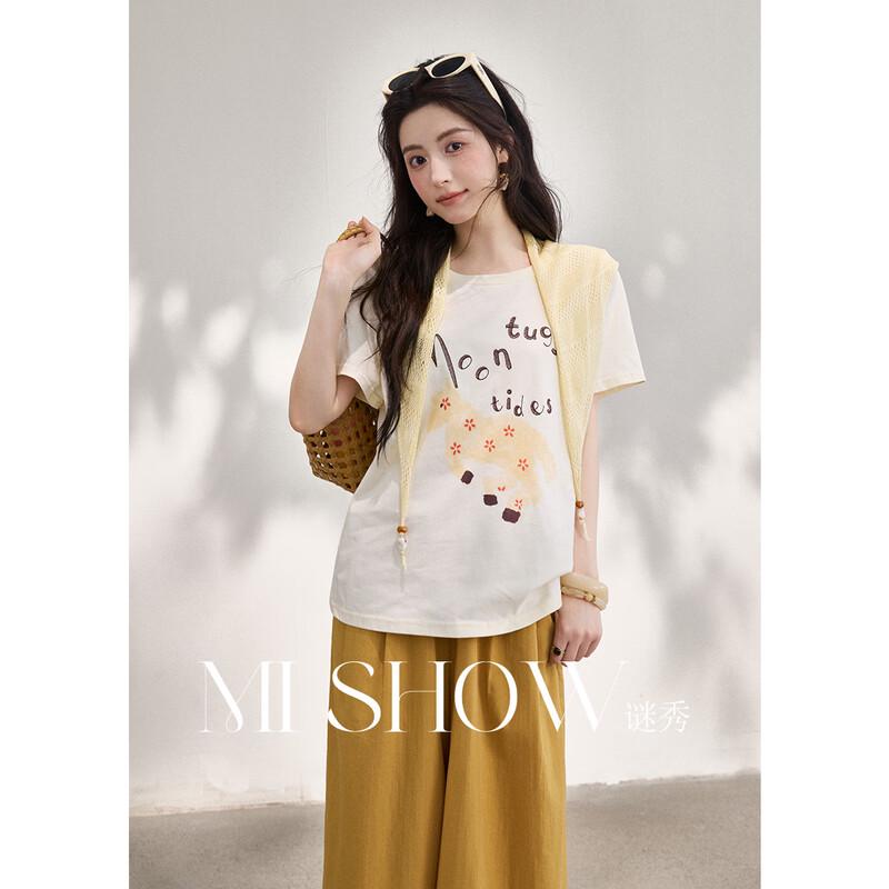 Women s Embroidered 100% Cotton Loose Fit T-Shirt L