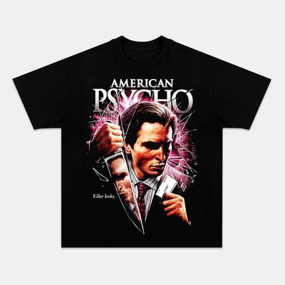 American Psycho Patrick BateUnisex Graphic TShirt Unisex Women Cult Horror Movie Casual Cotton Streetwear Short Sleeve Fans Top