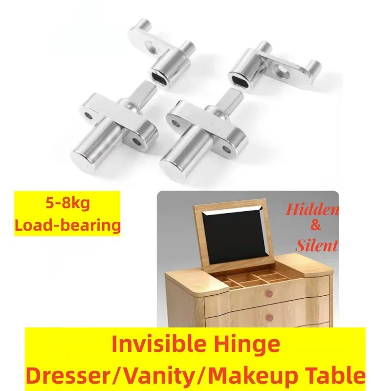 Dressing Table Hydraulic Hinge Invisible Hinge for Dresser Table Vanity Top Hidden Hinge Makeup Table with Damping Buffer