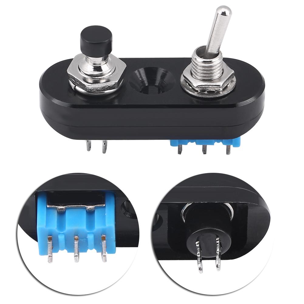 Aluminum Alloy Universal Motorcycle Handle Handlebar Grip Switch Headlight Horn On Off Black