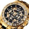 Daniel & Douglas DD8802DG-BK3 Automatic Watch, Gold and Black, Men's Mechanical Self-Winding Watch