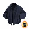 Men's Fleece-Lined Retro Jacket, Autumn/Winter, Stand-Up Collar, High-End, Versatile Solid Color