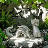 Gothic Dragon Garden Statue 3-Section Dragon Figurine Weatherproof Outdoor Art Dragon Sculpture for Home Patio Yard Lawn Courtyard Decoration