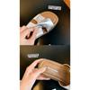 Sheepskin~ Cover Up Ugly Drag Retro H-shaped Slippers Women's Summer Flat Bottom Leisure Beach Vacation Cool Slippers Outside