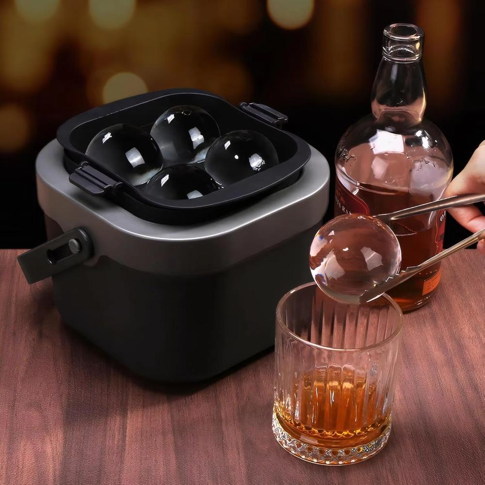 Non-stick Crystal Clear Ice Ball Maker 6CM Ice Cube Mold Bar Clear Ice Sphere Mold  Easy To Demold