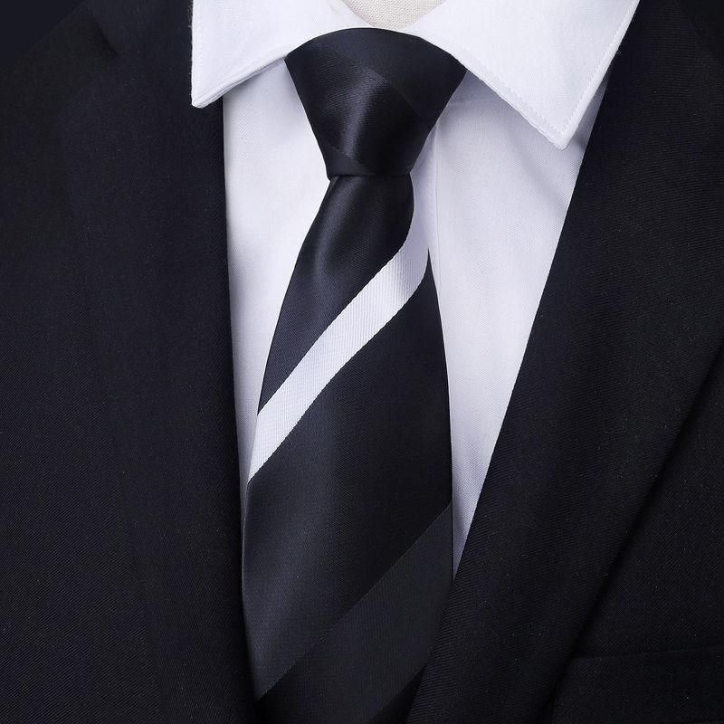 Tie Men'S Dress Business Korean Groom Wedding Women'S Red And Black Tie Narrow 8.5Cm Stripe British Style