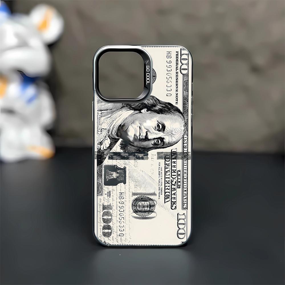 100 Dollar Bill Franklin Money Pattern Design Protective Cover for iPhone 17 16 15 14 13 12 11 16E Series Pro Max Plus