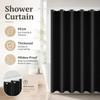 Solid Color Shower Curtain Thickened Waterproof Curtain Lightweight Bathroom Curtain  Bathtub