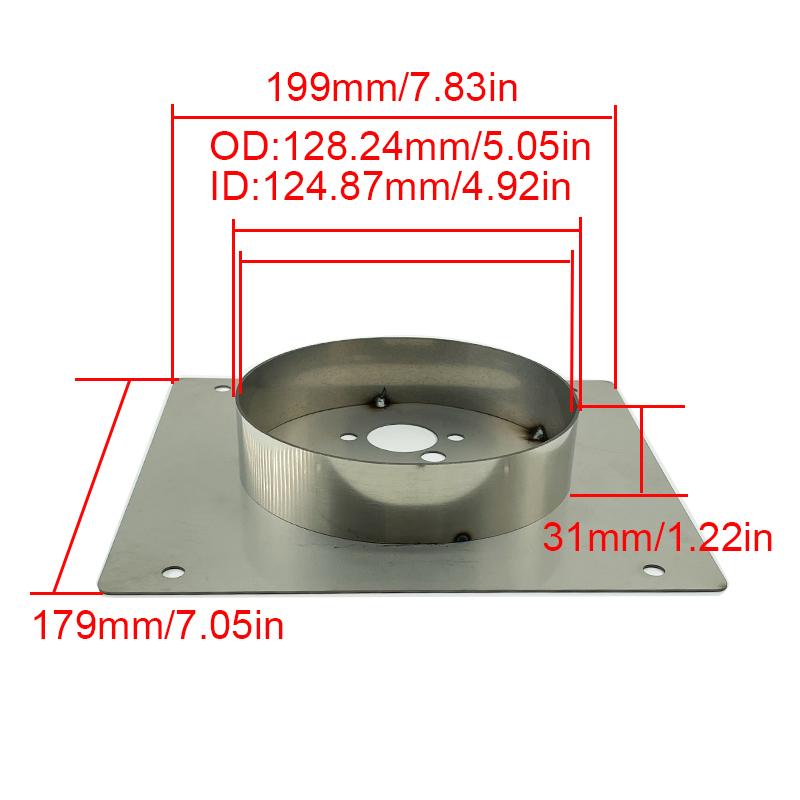 30mm 40mm 60mm Diesel Heater Base Mounting Plate Stainless Steel Turret Planar Turret Bracket Air Parking Heater Car Accessories