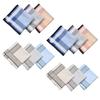 12Pcs/Set Sweat Absorbent Pocket Plaid Square Towel Men's Cotton Handkerchiefs  Wedding Season