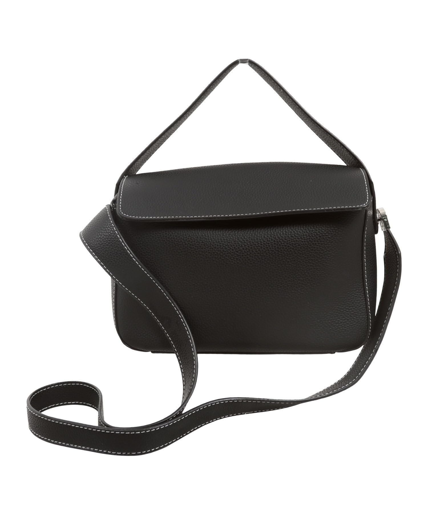 

Shoulder bag with card large synthetic compact Free black [Kobe Lettuce] pocket, bag, capacity, pocket, leather, leather, [B1620] size, чорний
