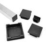 Square Plastic Black Blanking End Caps 13x13mm-120x120mm Inner Plug Cap Furniture Leg Tube Pipe Inserts Plugs Decorative Dust