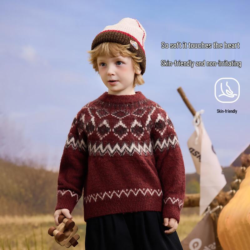 ASK JUNIOR Boys Thick Warm Winter Knit Sweater 100