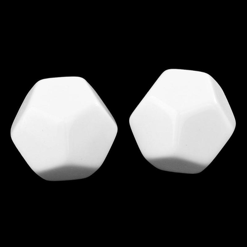 12 Sided White Blank Dice Game Props Educational Toys Club/Party/Family Games