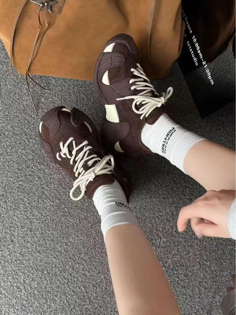 Octopus Women's Dad Shoes 2025 Autumn Fashion: Thick-Soled Casual Street-Style Sneakers