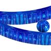 2 Pack 10 Feet Glitter Royal Blue Parade Float Decorations for Trailer Car, Glitter Foil Fringe Metallic Tel Streamers Banner Garland for Graduation