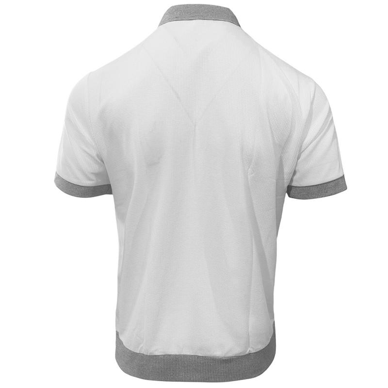 Summer Men's Short Sleeve Zipper Polo Shirts Color Block Casual T-Shirt for Men Lightweight Shirts Laple Wicking Streetwear Tee