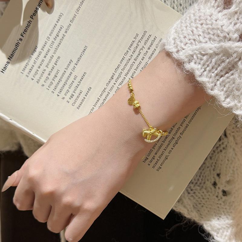 Teqiya S925 Sterling Silver Zodiac  Year of the Horse  Vintage Rocking Horse Bracelet. 925 Silver золотой