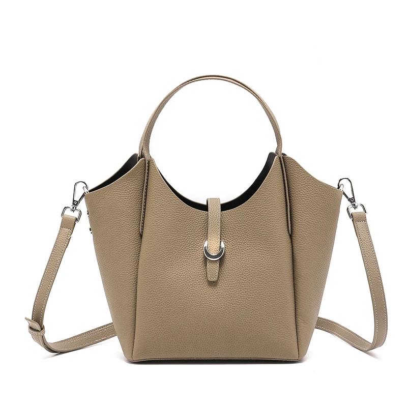 Women's Natural Cow Real Leather Shoulder Bag Female Retro Casual Cowhide Handbags Ladies Fashion Luxury Crossbody Bags for Lady