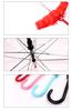 Transparent Automatic Long Bubble 8 Ribs Dome-Shaped Umbrella, Opening, Umbrella, Umbrella, (Red)