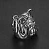 S925 Silberring Retro Tier Serie Ring Bulldogge Form Ring für Männer und Frauen