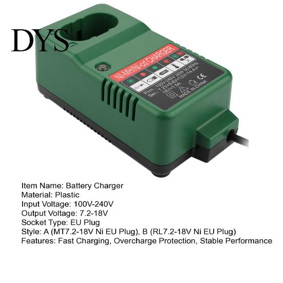 Replacement 7.2-18V Power Tool Charger Stable Fast Charging Universal Professional Overcharge Protection EU Plug Ni-MH/Ni-Cad Battery for Makita/for