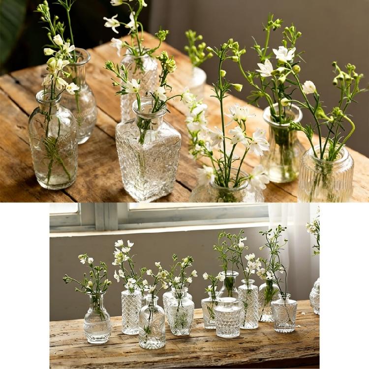 12Pcs Glass Bud Vases Small Vases for Centerpieces Mini Flower Vases Bulk for Rustics Wedding Home Table Decorations