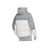 Nike Printed Logo Patchwork Hooded Down Jacket Men Outerwear Gray DV1132-084